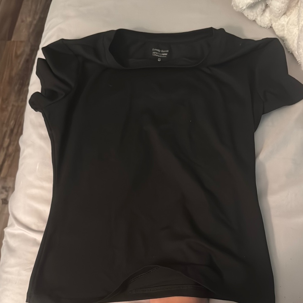 Elegant Black Short Sleeve Women's Tee